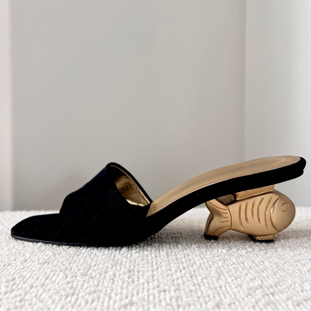 Vintage Ramon Tenza Gold Fish Shoe